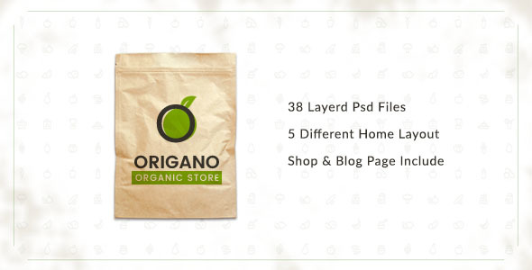 Origano - Organic Store PSD Template - Food Retail