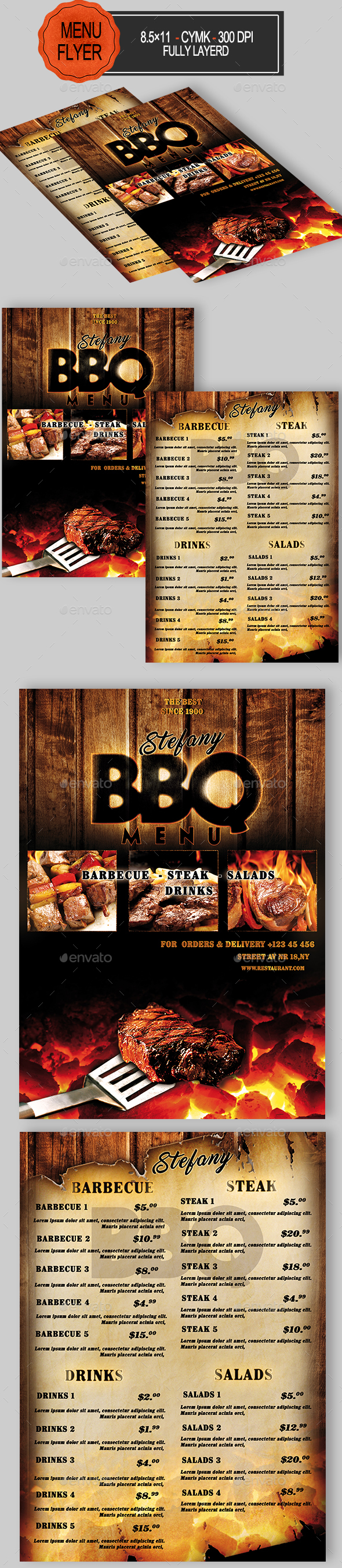 BBQ Steak Menu