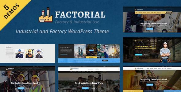 Factorial : Industrial and Engineering WordPress Theme - Business Corporate