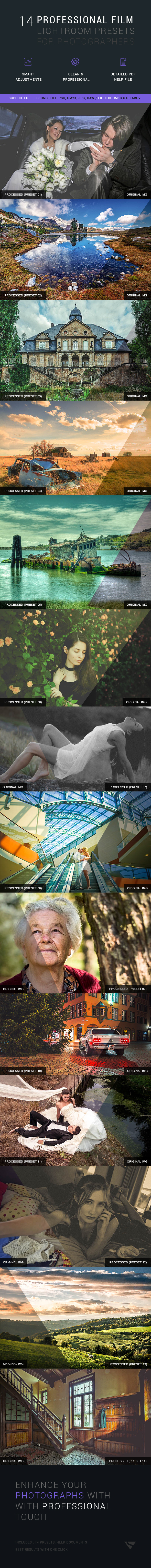 14 Professional Film Lightroom Presets - Film Lightroom Presets