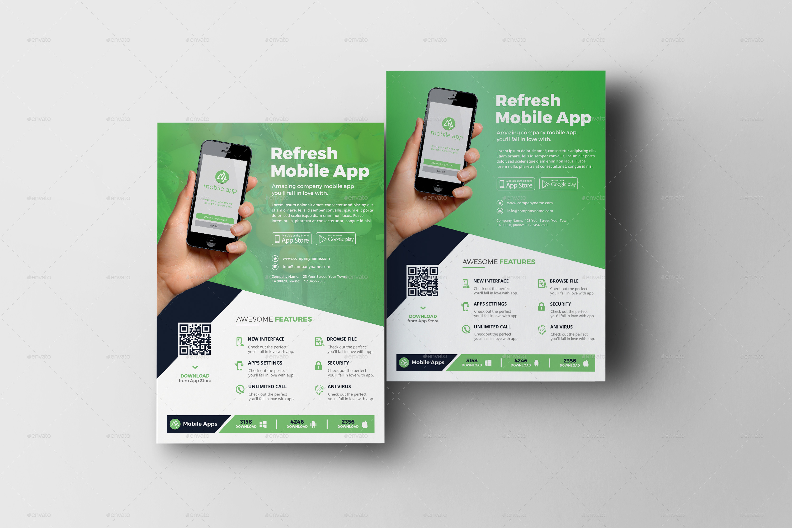 Apps Flyer, Print Templates | GraphicRiver