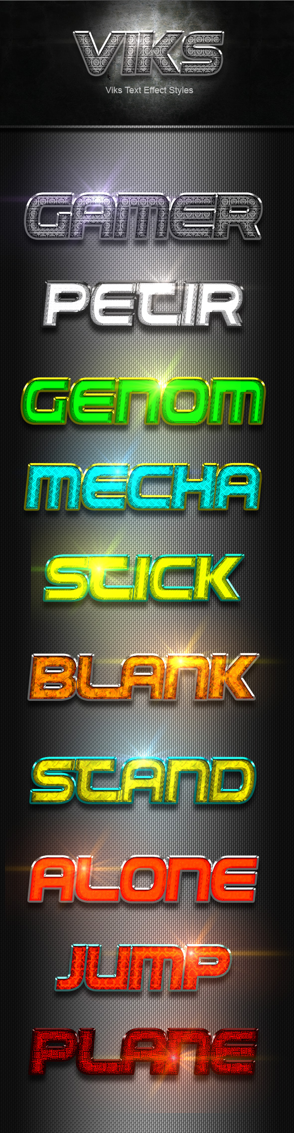 Viks Text Effect Styles - Text Effects Styles