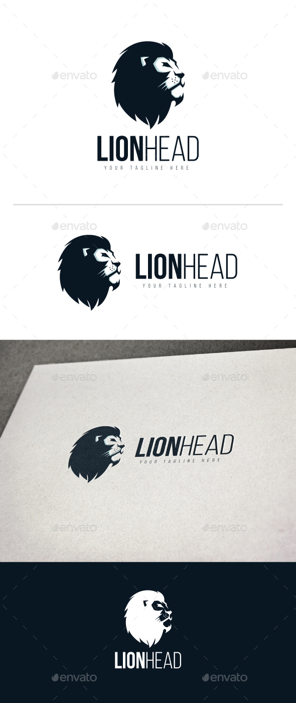 Lion Head Logo - Animals Logo Templates
