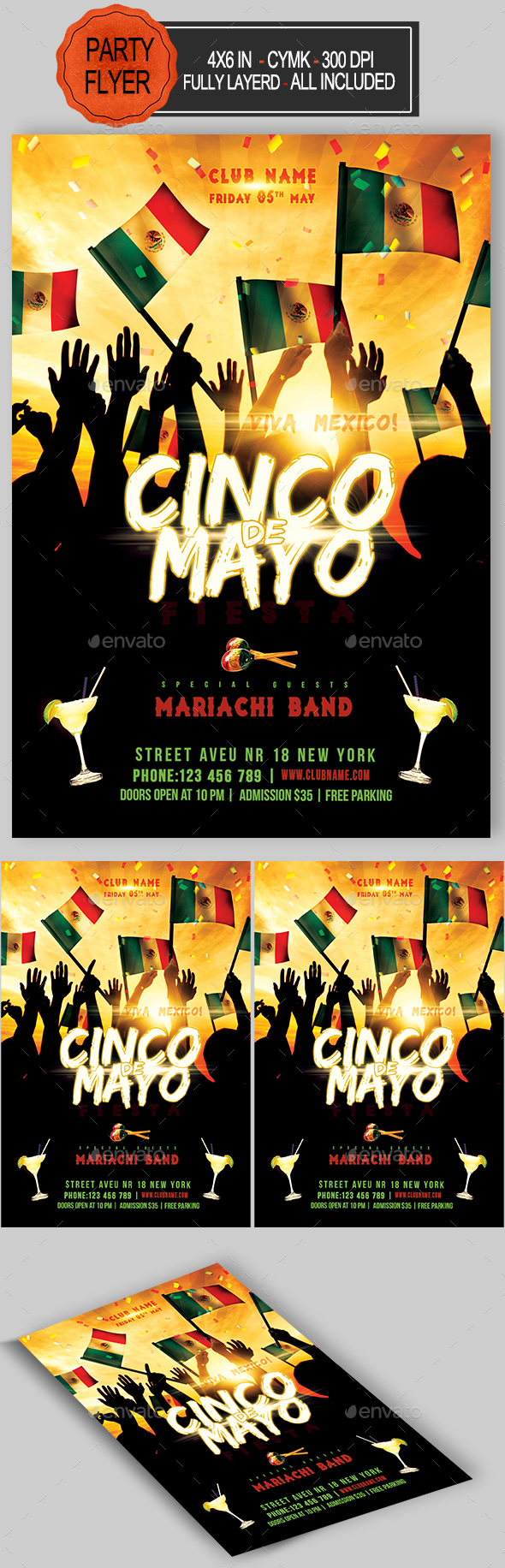 Cinco De Mayo Flyer - Holidays Events