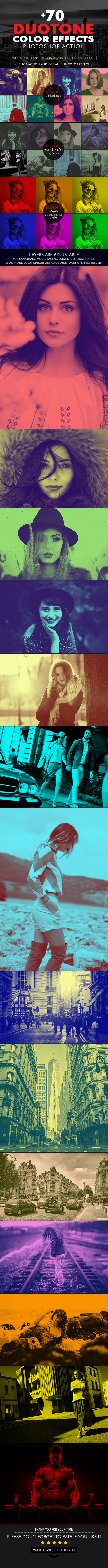 Duotone Photoshop Action - Photo Effects Actions