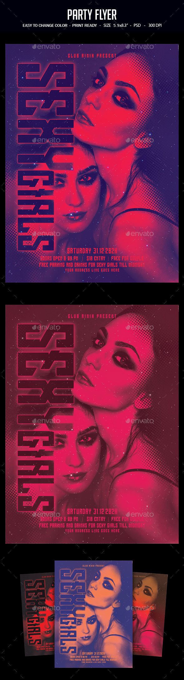Sexy Girls Flyer - Clubs & Parties Events
