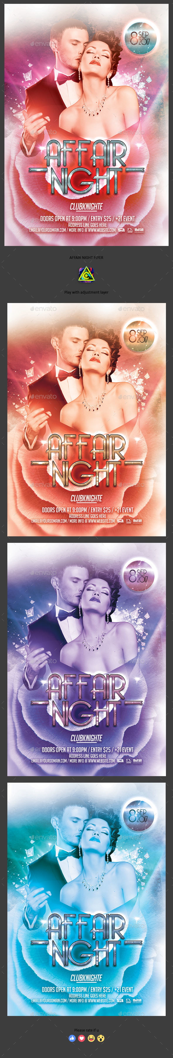 Affair Night Flyer - Clubs & Parties Events