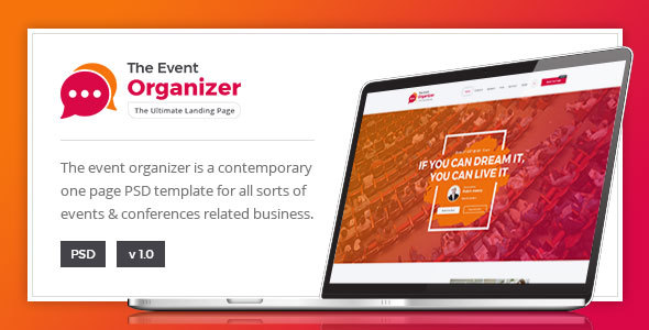 Event Organizer - For Conference and Event - Corporate PSD Templates