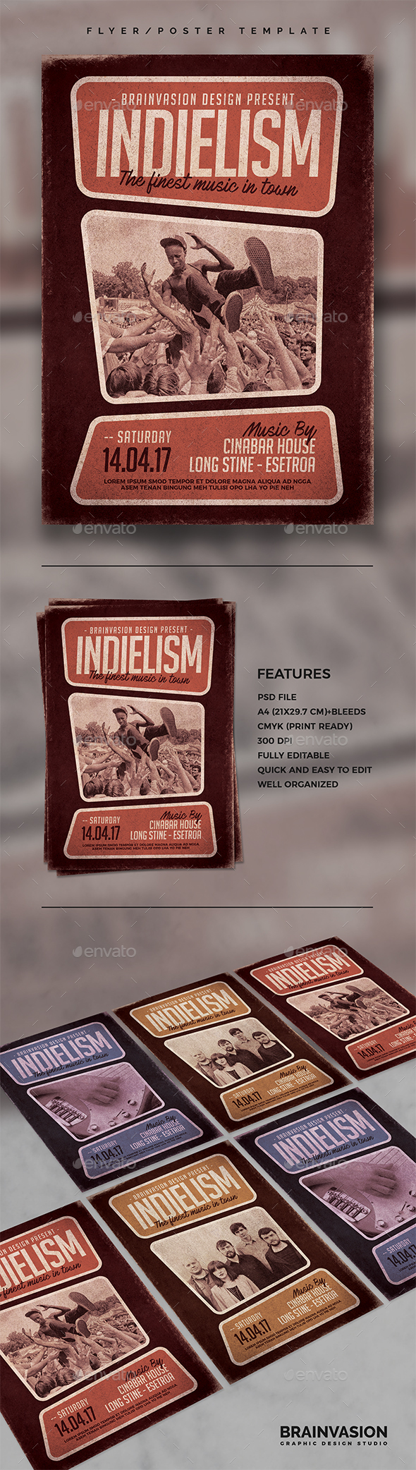 Indie Flyer/Poster Template Vol.29 - Concerts Events