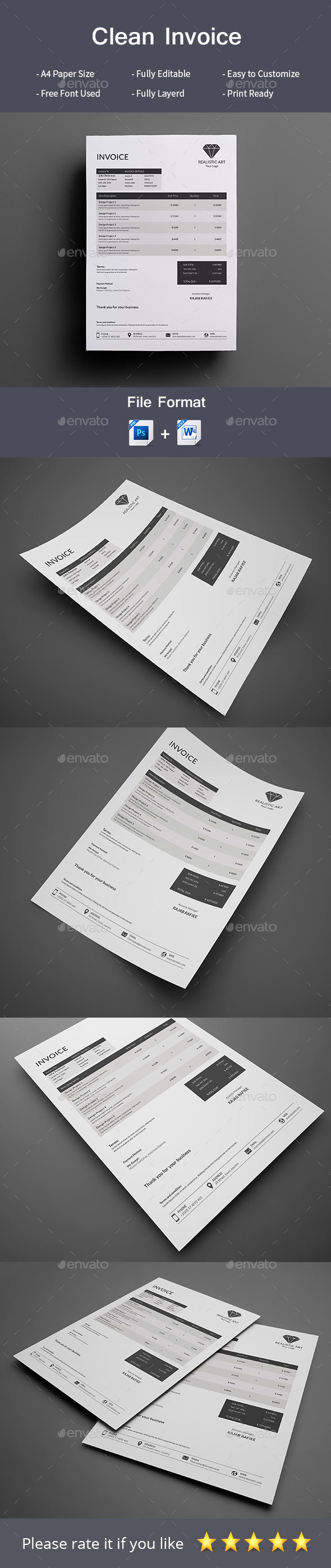 Invoice - Proposals & Invoices Stationery