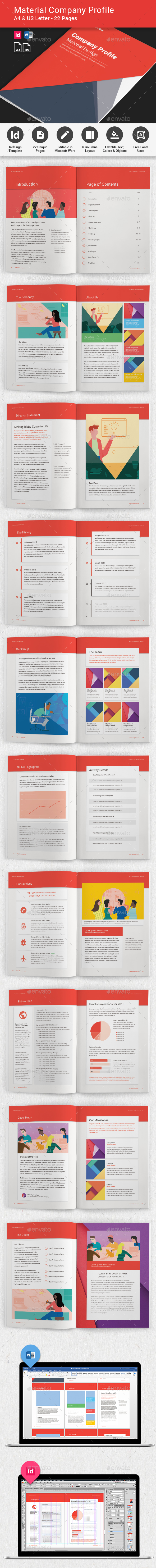 Company Profile - Material Design - Corporate Brochures