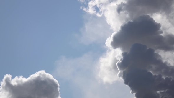 Smoke Comes Out From Two Pipe in Industrial Plant. alt