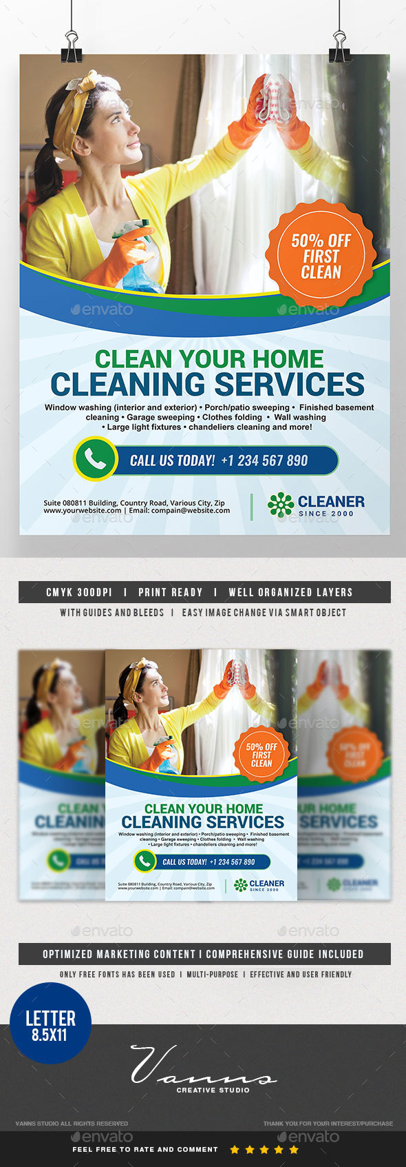 Cleaning Services Flyer - Commerce Flyers