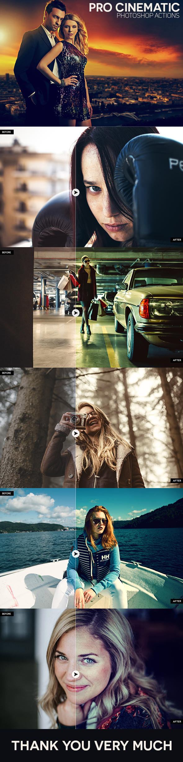 Pro Cinematic Photoshop Actions - Photo Effects Actions
