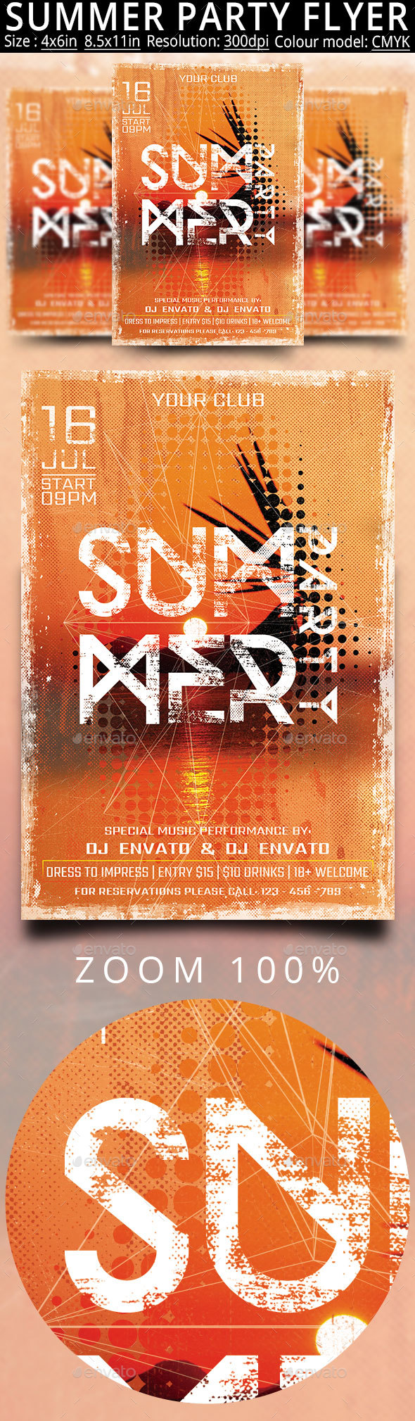 Summer Party Flyer Poster