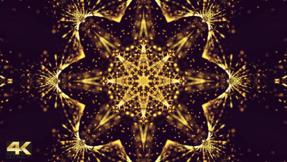 Gold Kaleidoscope 4K