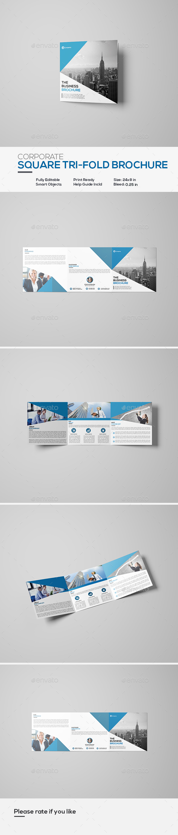 Square Corporate Tri-Fold Brochure - Corporate Brochures