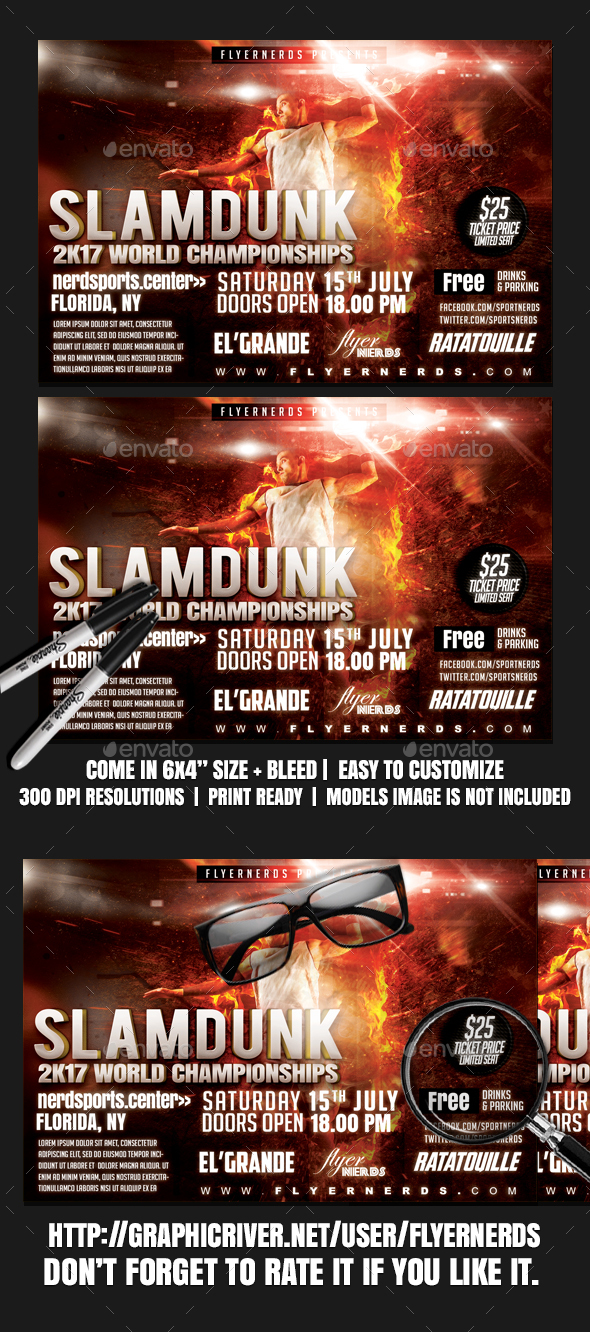 SlamDunk World Championships Sports Flyer - Sports Events