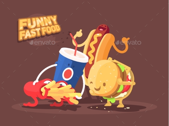 Fast Food Characters - Food Objects