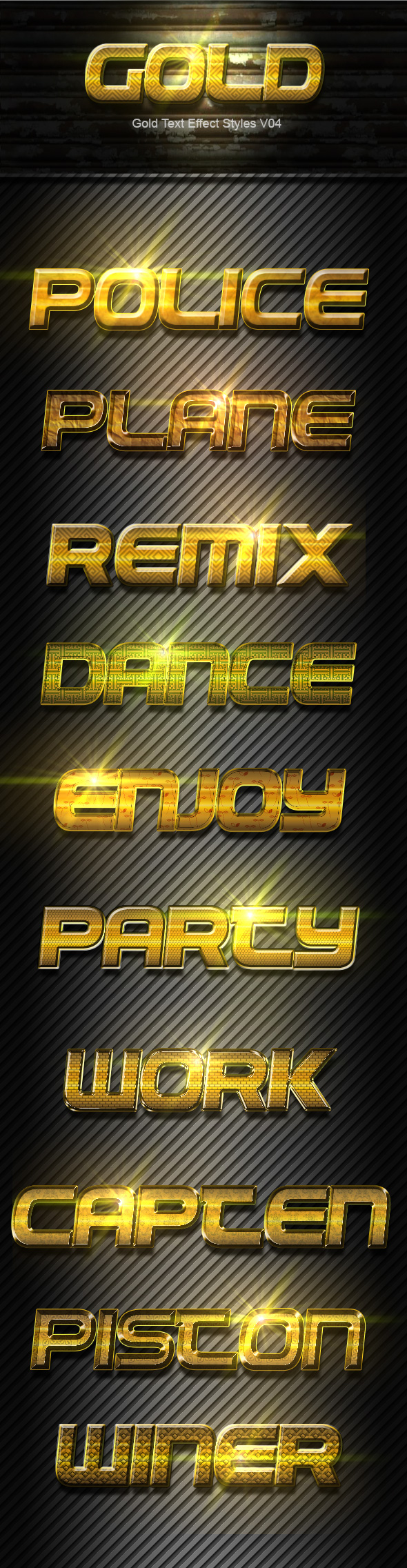 Gold Text Effect Styles V04 - Text Effects Styles