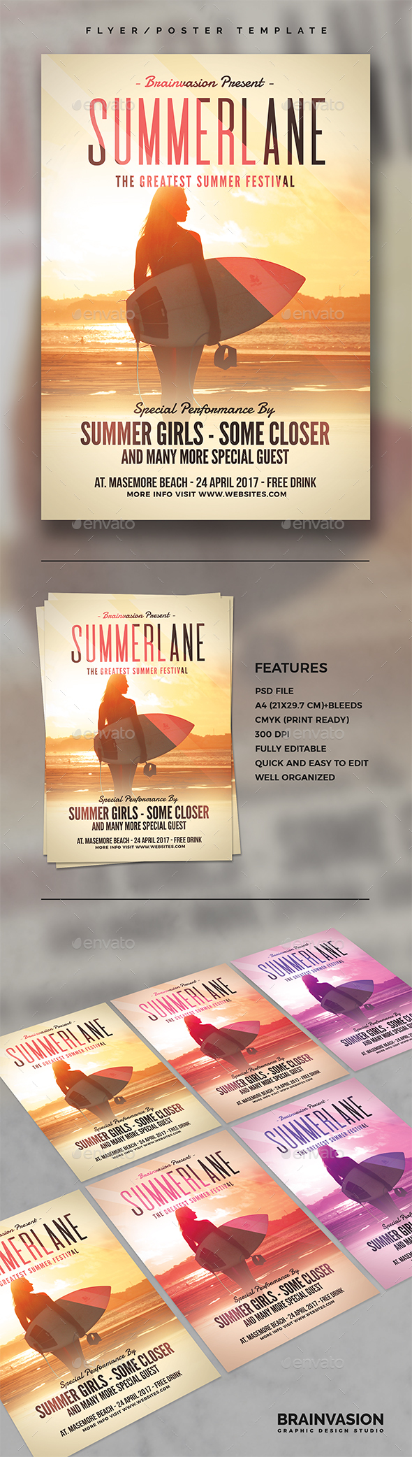 Summer Flyer/Poster Template Vol.07 - Holidays Events