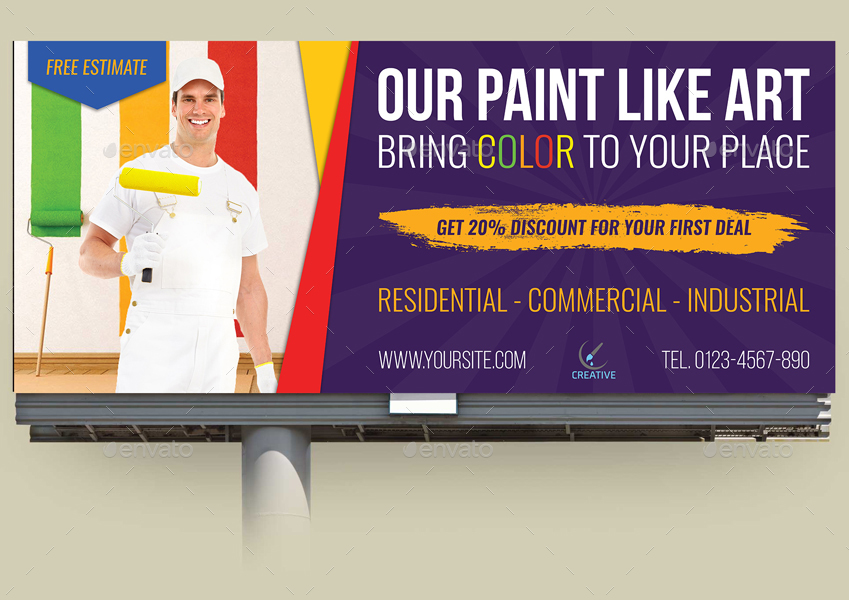 Painter Billboard Template by OWPictures GraphicRiver