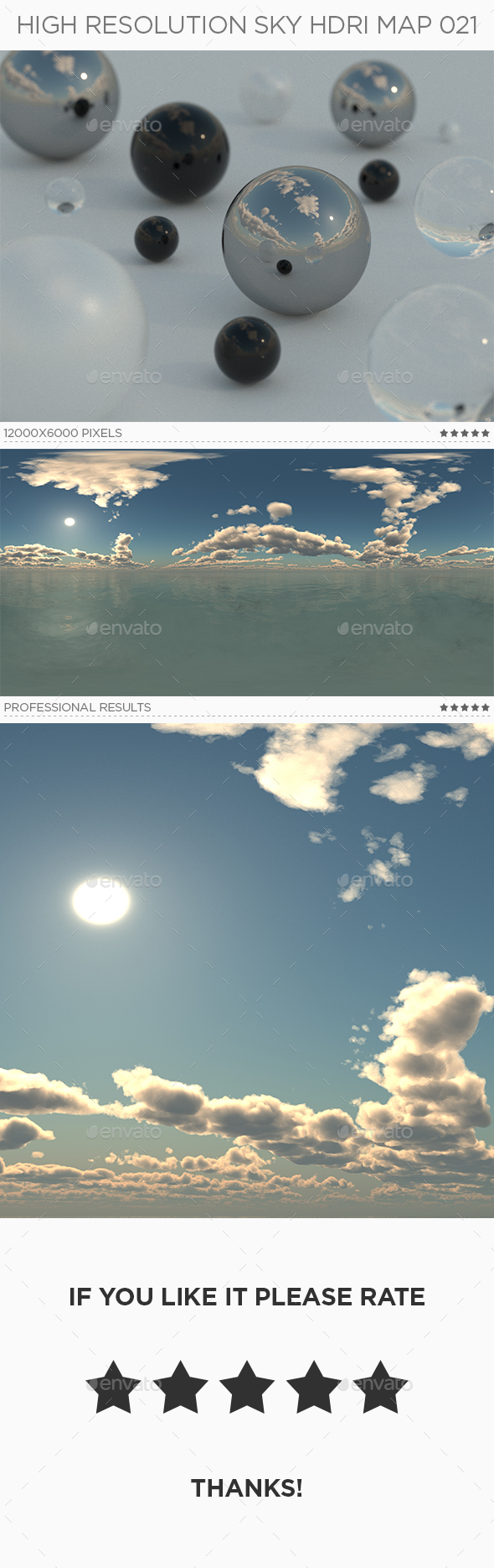 High Resolution Sky HDRi Map 021 - 3DOcean Item for Sale