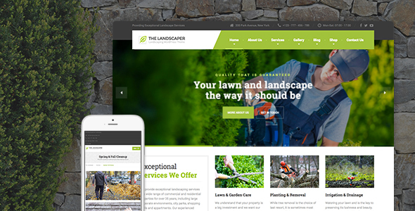 The Landscaper Lawn Landscaping Wp Theme By Qreativethemes Themeforest