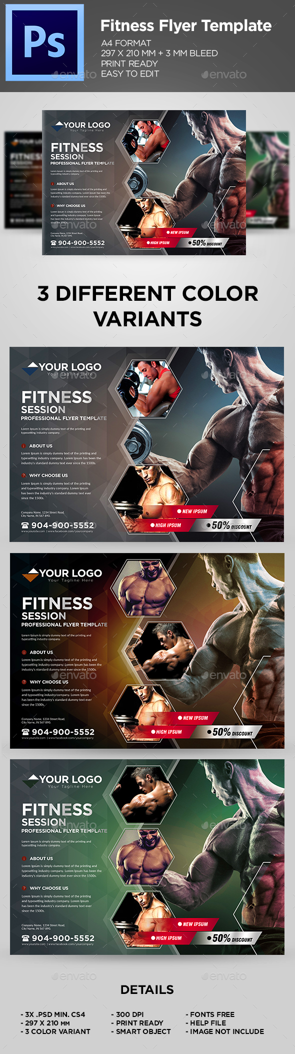 Fitness Flyer / Gym Business Flyer Template - Sports Events