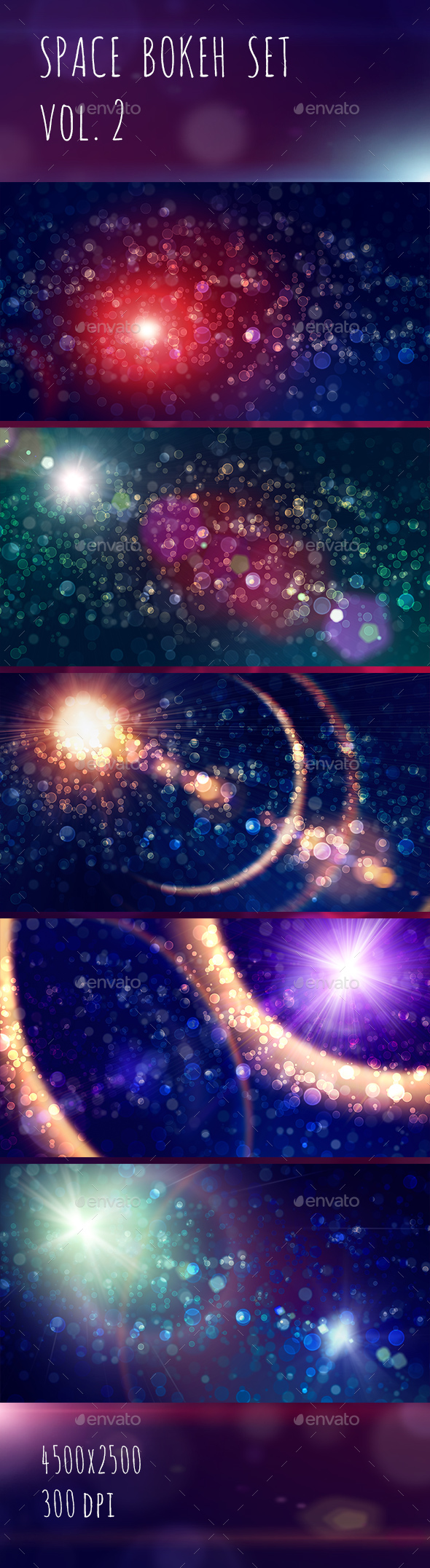 Space Bokeh Light Set vol.2 - Abstract Backgrounds