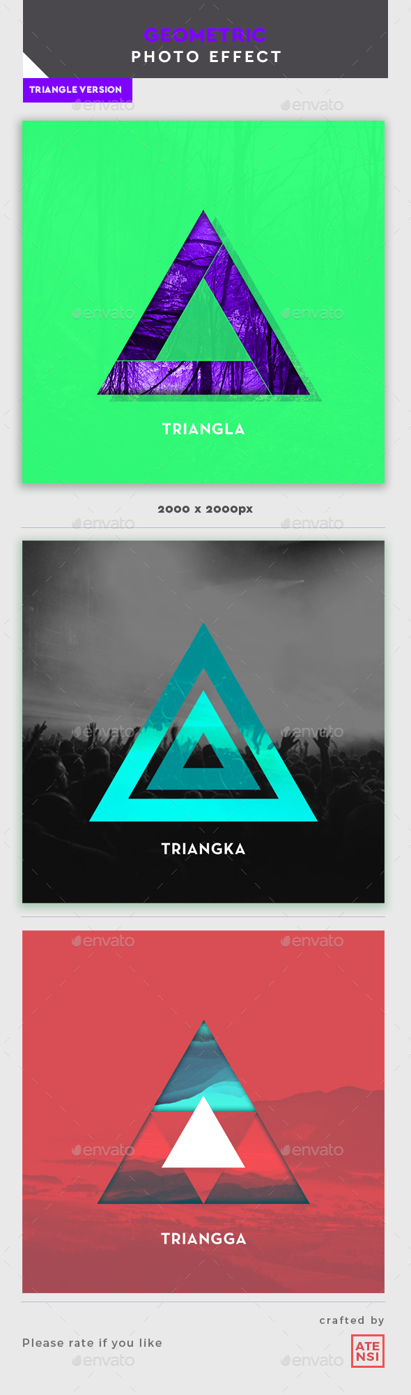 Triangle Geometric Template - Artistic Photo Templates