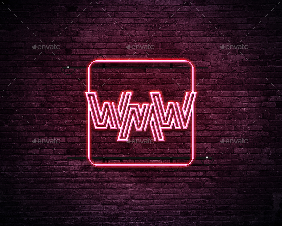 neon logo mockup GraphicRiver by Mockups Logo  Neon huseyinceliktas