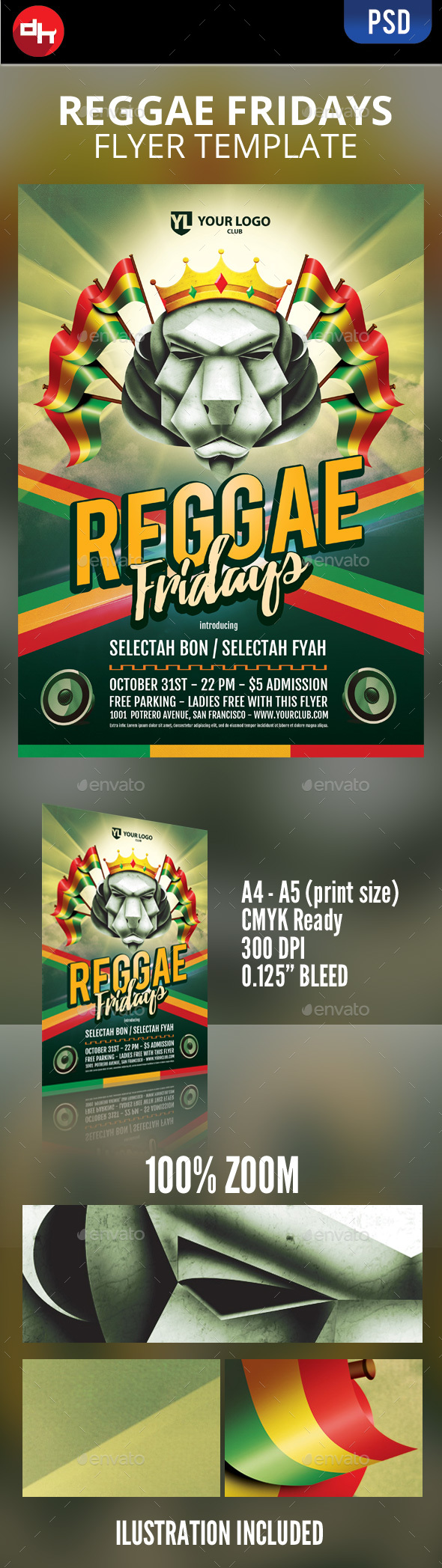 Reggae Fridays - Events Flyers