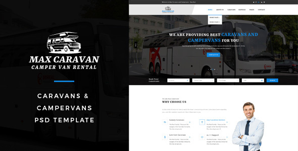Max Caravans - PSD Template - PSD Templates