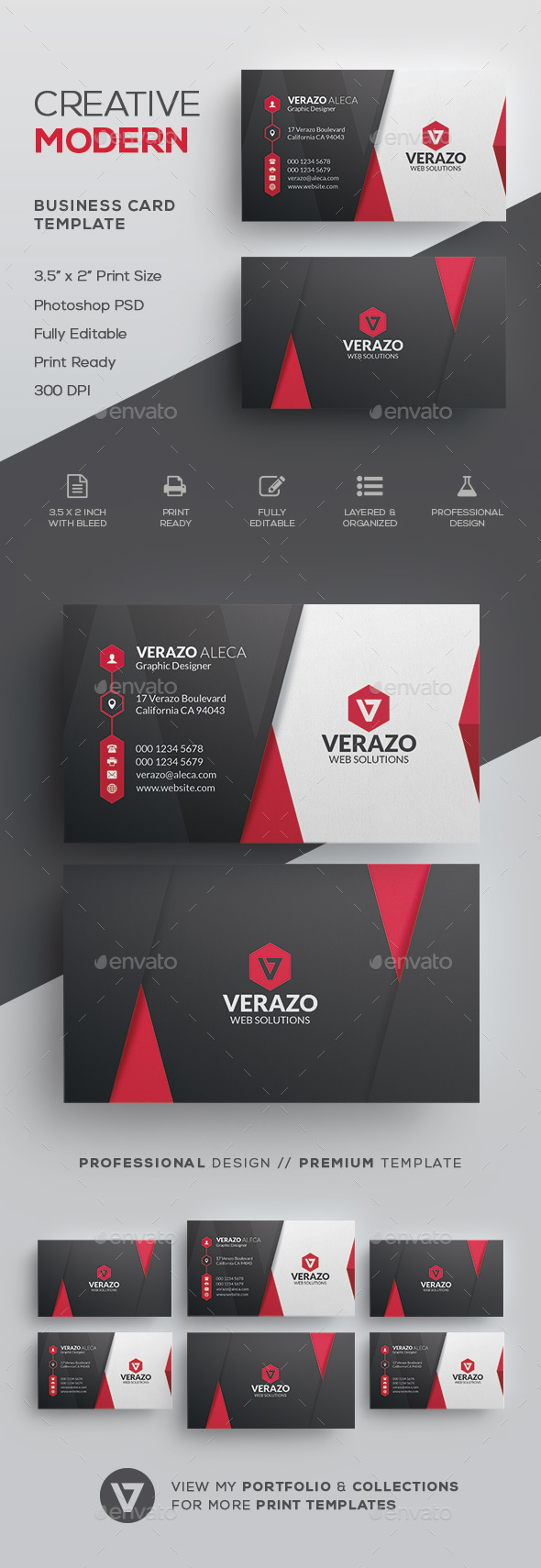 Modern Business Card Template - Corporate Business Cards