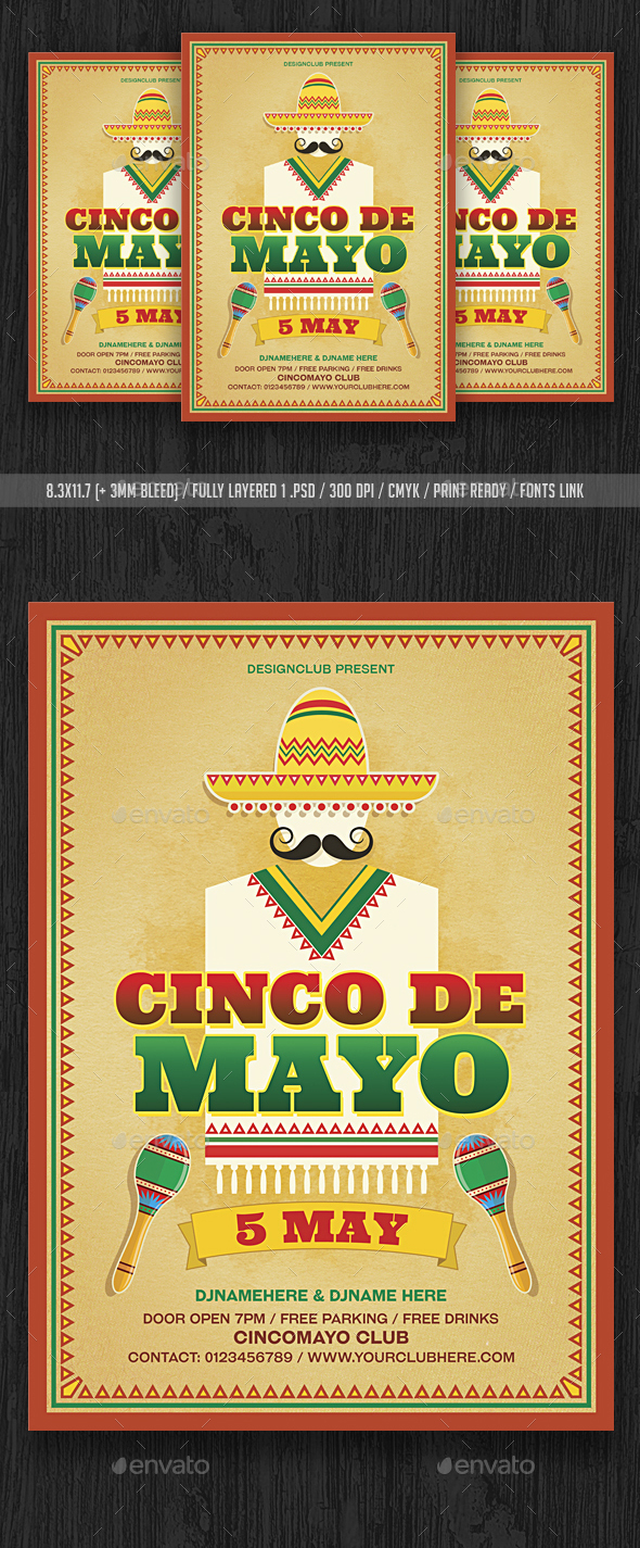 Cinco De Mayo - Events Flyers