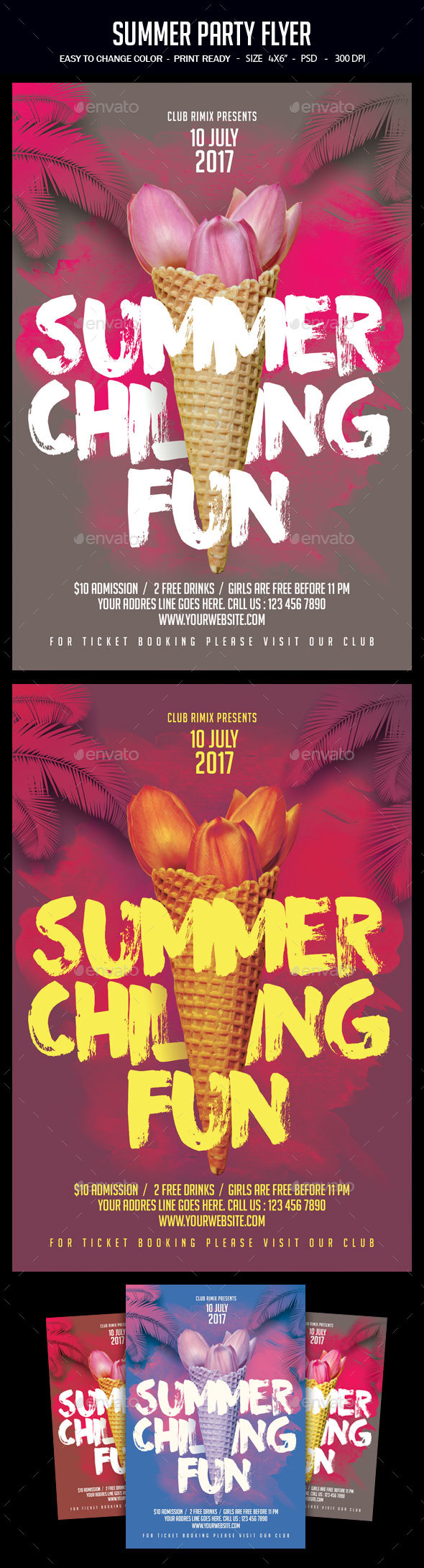 Summer Party Flyer - Clubs & Parties Events