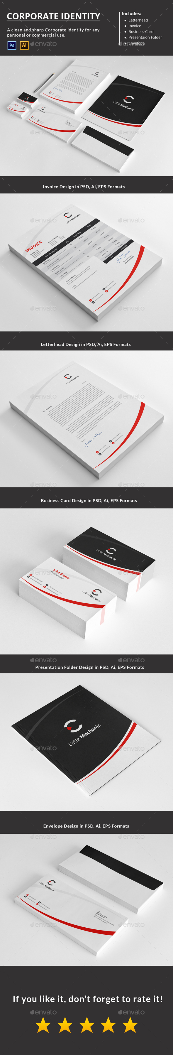 Corporate Identitie - Stationery Print Templates