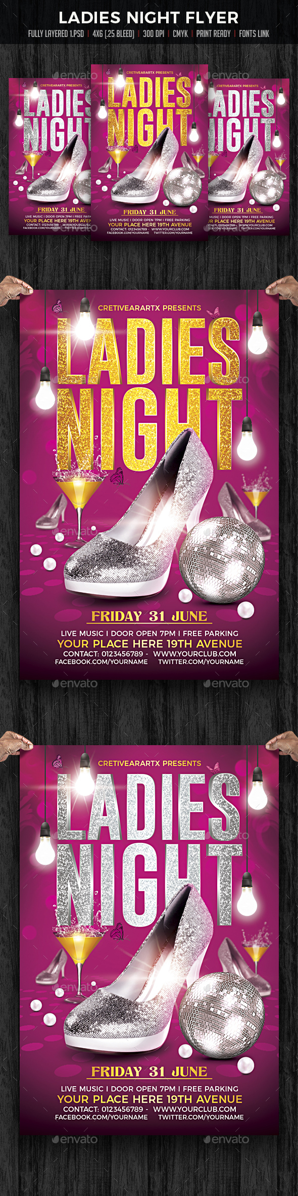 Ladies / Girls Night Flyer - Clubs & Parties Events