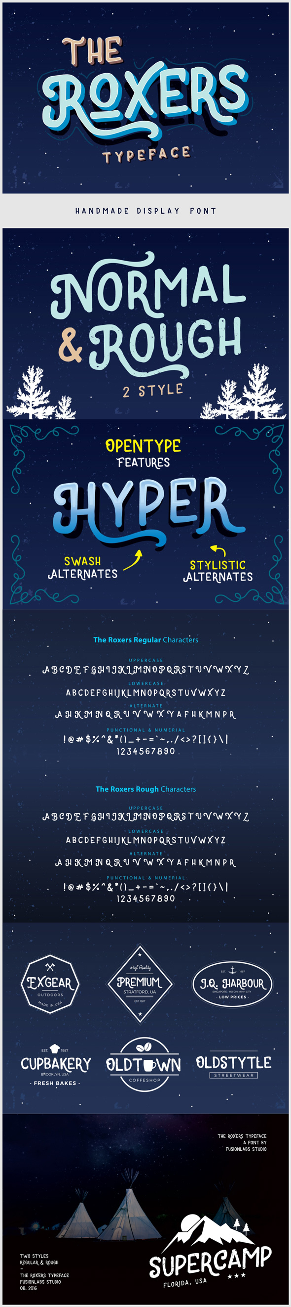 The Roxers Typeface - Handwriting Fonts