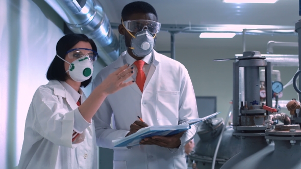 Two Scientists with the Notepad alt