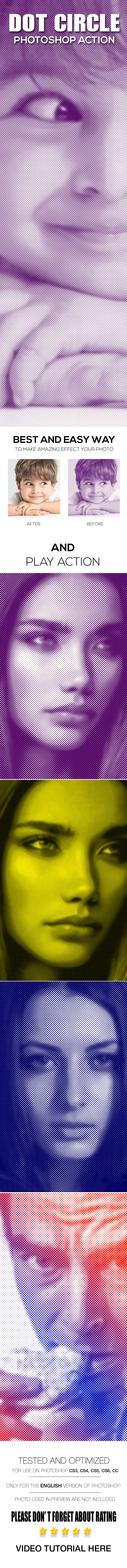 Dot Circle Photoshop Action - Photo Effects Actions