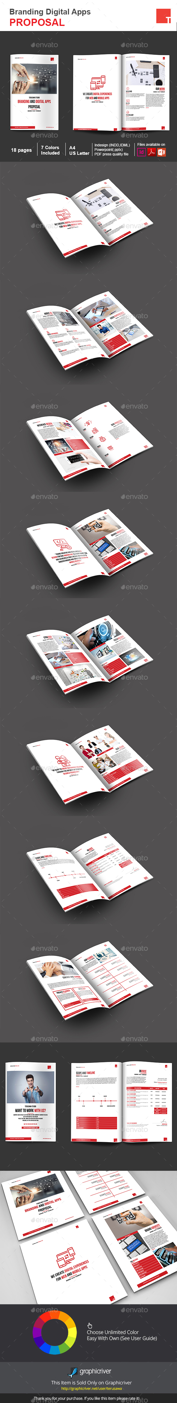 Branding Digital Apps Proposal - Proposals & Invoices Stationery