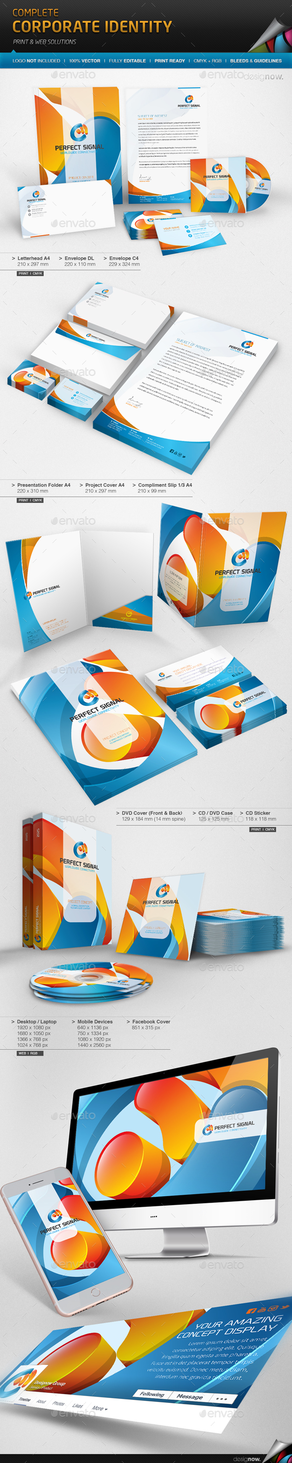 Corporate Identity - Perfect Signal - Stationery Print Templates