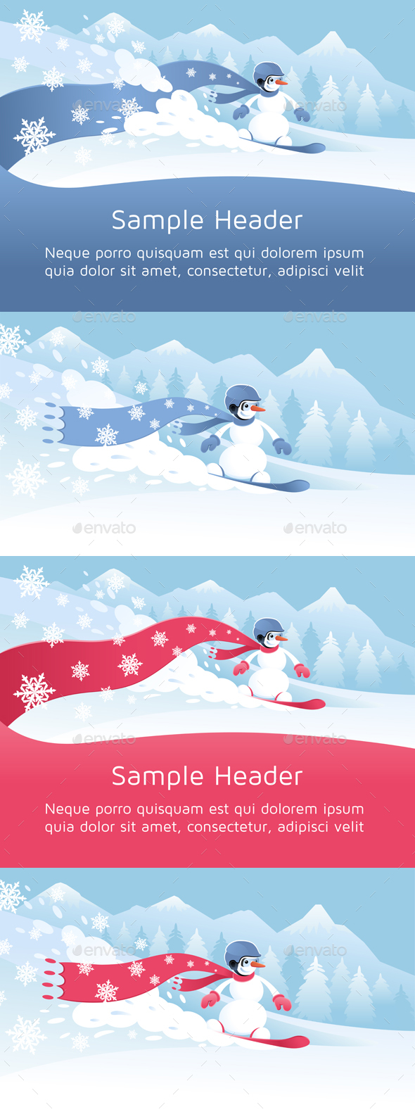 Festive Snowboarding - Sports/Activity Conceptual