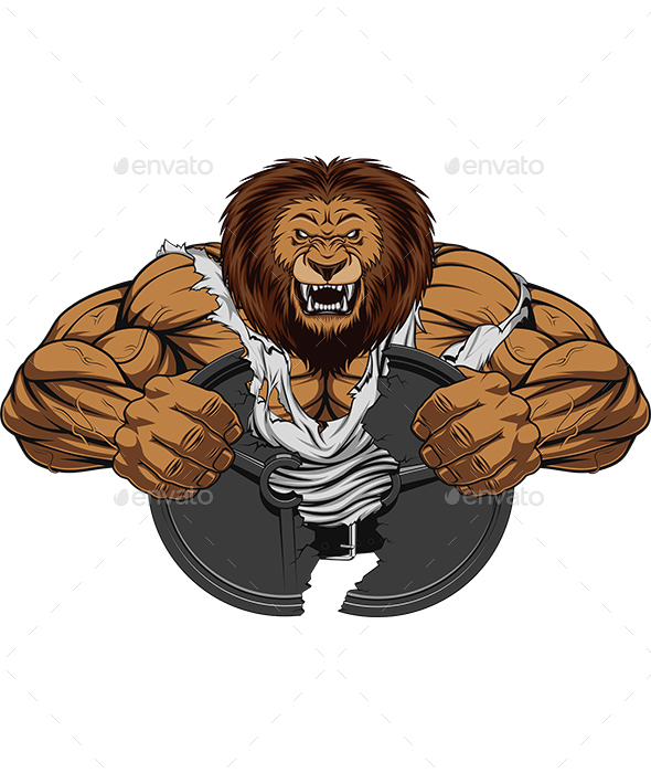 Angry Strong Lion - Sports/Activity Conceptual