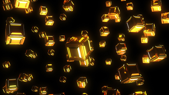 Gold Cubes Backgound