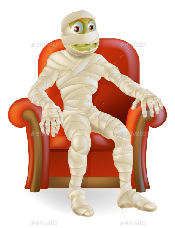 Halloween Mummy in Chair