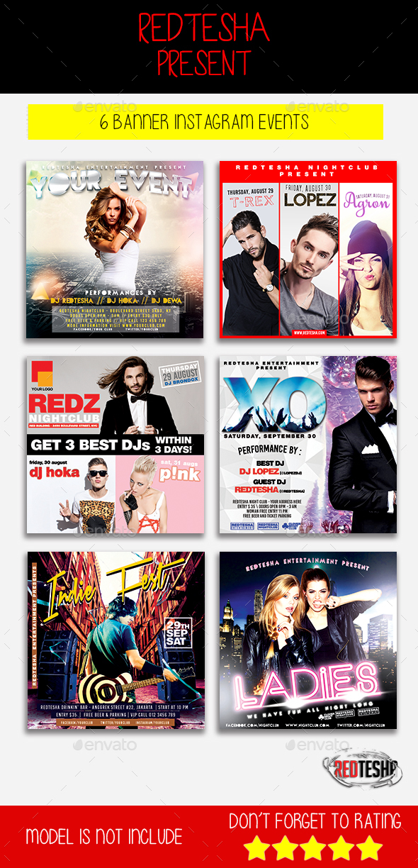 Instagram Banner Events - Banners & Ads Web Elements