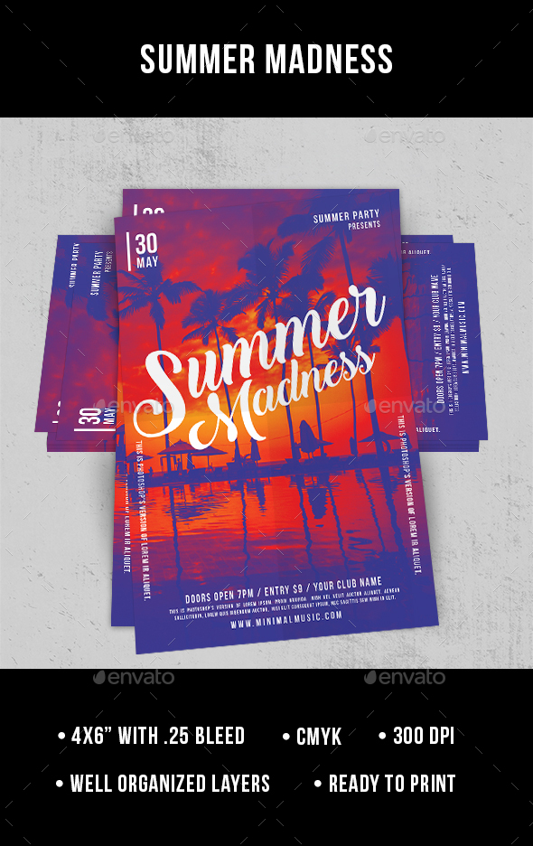 Summer Madness - Flyer - Clubs & Parties Events